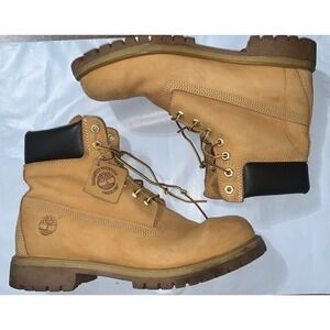 Timberland Men's 10M Waterproof Wheat Boots 6" Nubuck Premium Suede 10061
